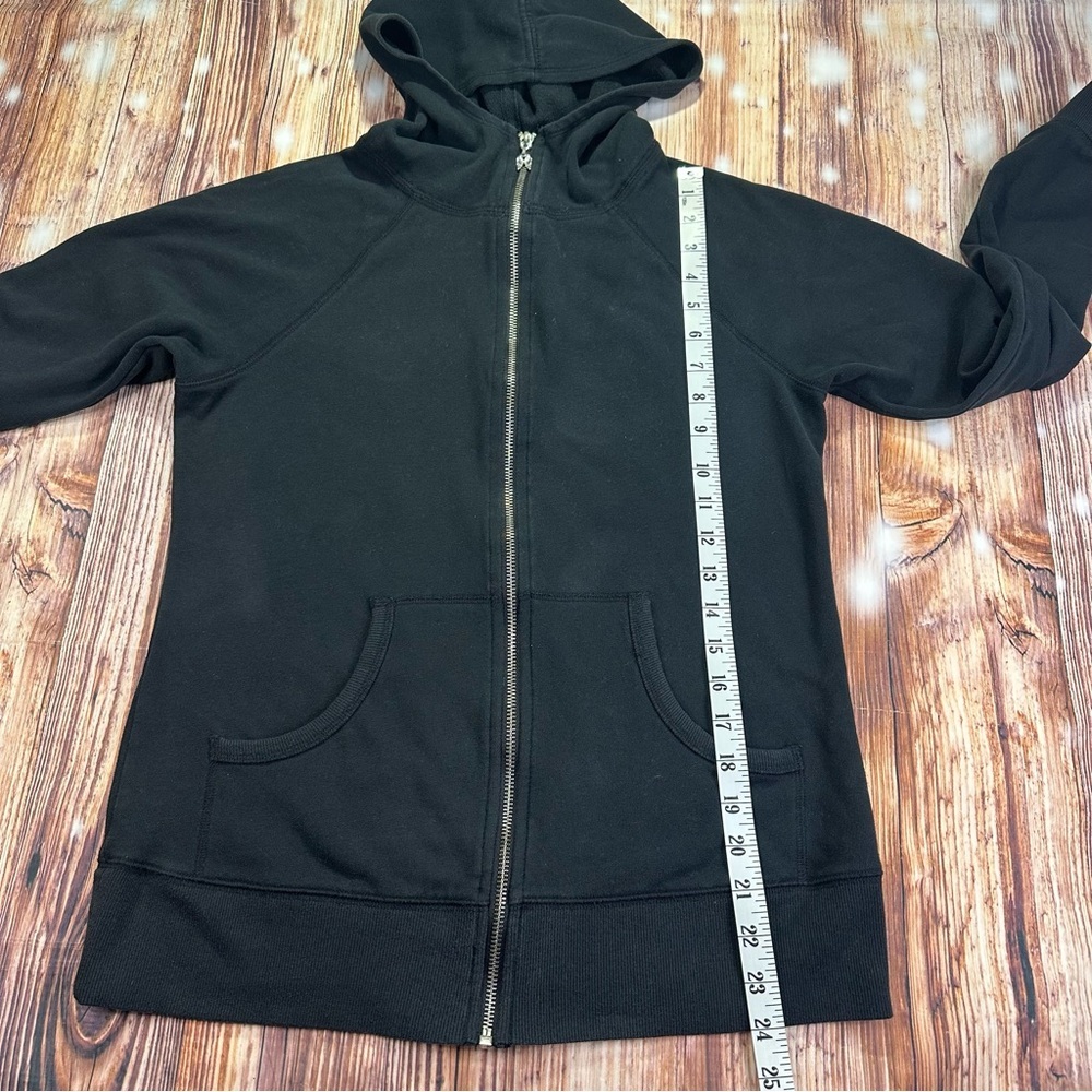 VICTORIA SECRET Angel Sequin Love Zip Up Black Hoodie Bling Size Medium - Picture 10 of 16
